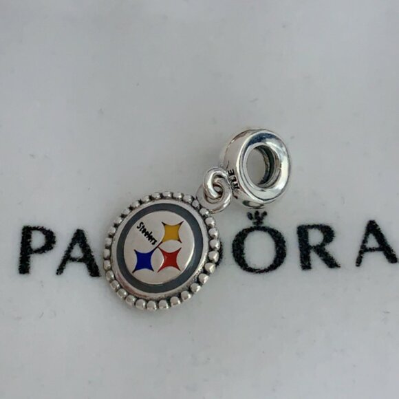 Pandora Pittsburgh Steelers Exclusive Football team Dangle Charm - Picture 3 of 4